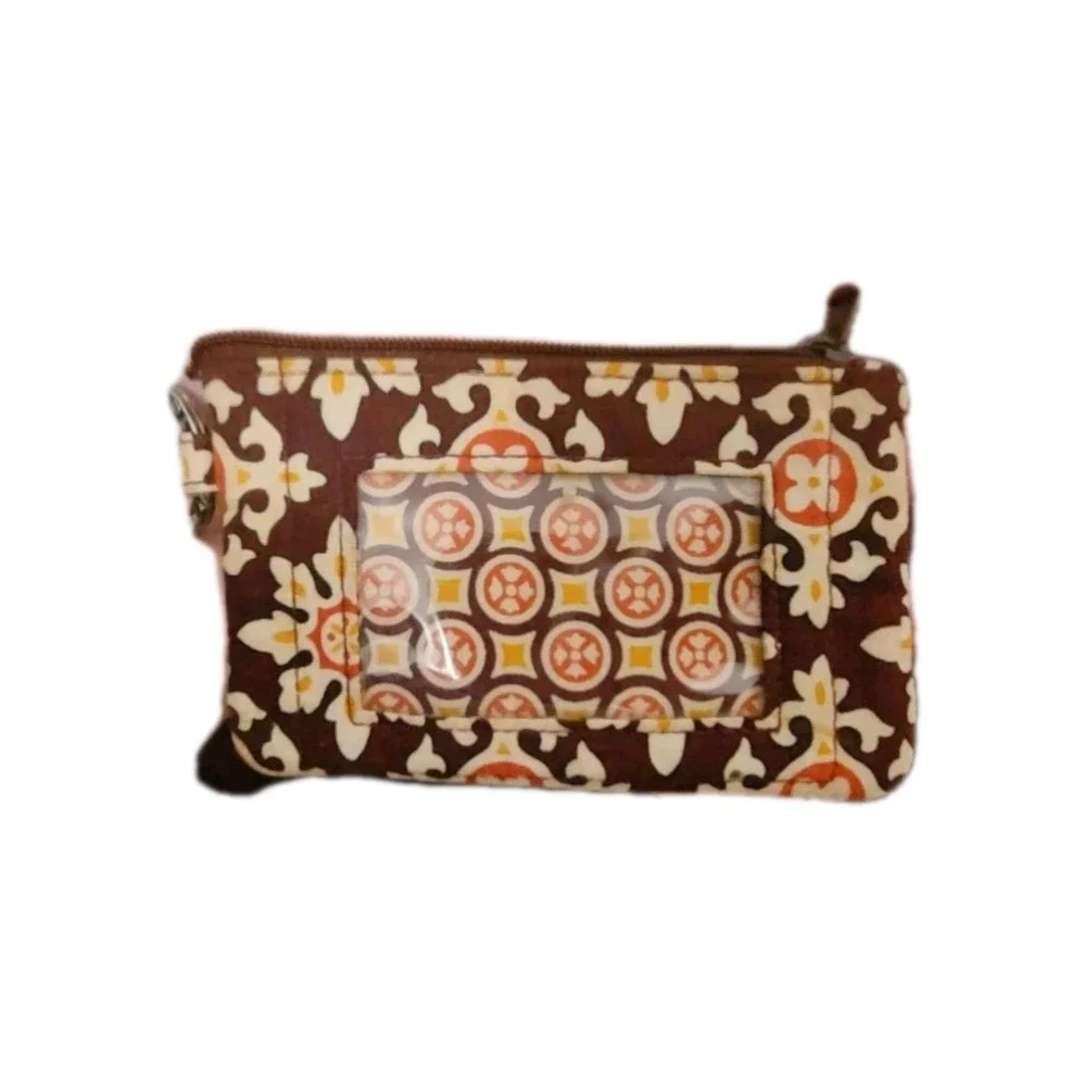 Vera Bradley Burgundy Medallion Mini Zip Coin Purse‎ - Picture 5 of 6